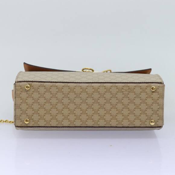 CELINE Macadam Canvas Shoulder Bag Beige - Picture 9 of 12